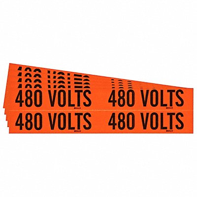 BRADY 152371 Conduit and Voltage Sign and Labels PK5