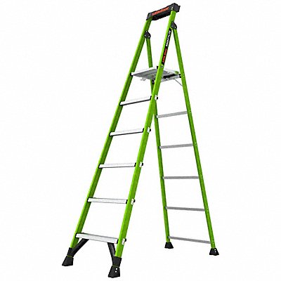 LITTLE GIANT 15398001 Stepladder 8ft H 1 W Platform 300 lb Cap
