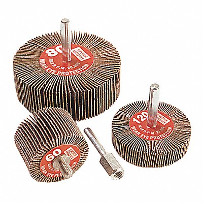 SUPERIOR ABRASIVES A009978 Flap Wheel Mtd 1.5x1x1/4 A/O Grit 80