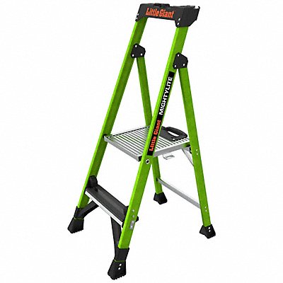 LITTLE GIANT 15404001 Stepladder 4ft H 1 W Platform 375 lb Cap