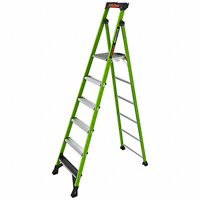 LITTLE GIANT 15408001 Stepladder 8ft H 1 W Platform 375 lb Cap
