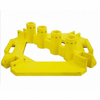 GARLOCK SAFETY SYSTEMS 155160 Guardrail Base Yellow