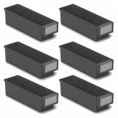 TRESTON SBS630104ESD ESD Bins 11.81 x3.62 x3.23 Black PK6