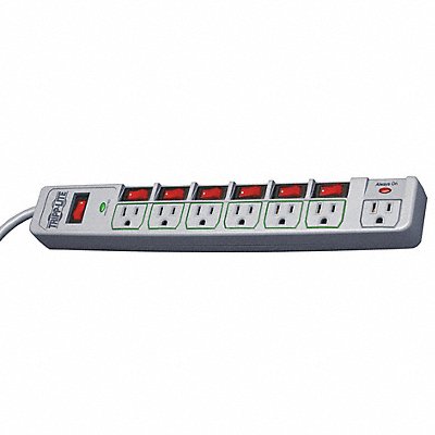 TRIPP LITE TLP76MSG Surge Protector Strip 7 Outlet Grey