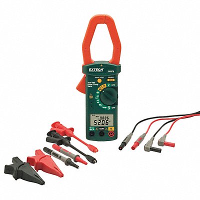 EXTECH 380976K Clamp-On Power Meter 600kW 1000A