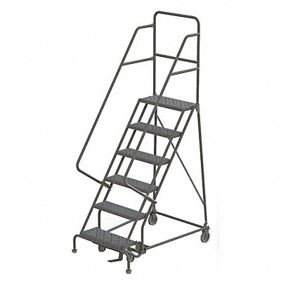 TRI-ARC KDSR107246 Rollng Ladder Unassembled Handrail Platform 70 In H