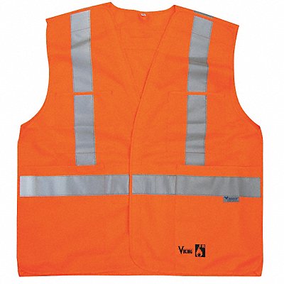 VIKING 6136FR2XL3XL Flame Resist Vest Class 2 2XL/3XL Orange