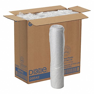 DIXIE D9542 Disp Hot Cup Lid 10oz-20 oz White PK1000