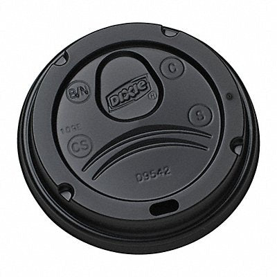 DIXIE D9542B Disp Hot Cup Lid 10oz-20 oz Black PK1000