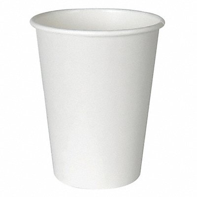 GRAINGER 2338W Disp Hot Cup 8 oz White Paper PK1000