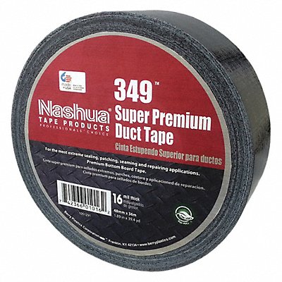 NASHUA 349 Duct Tape Black 1 7/8inx39 1/4yd 16 mil