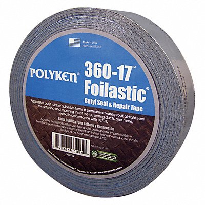 POLYKEN 36017 Foil Tape 1 7/8 in x 33 7/8 yd Aluminum