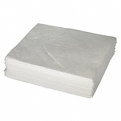 BRADY SPC ABSORBENTS SR1850 Absorb Pad Oil-Based Liquids White PK50