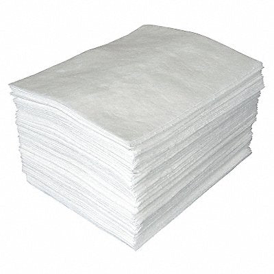 BRADY SPC ABSORBENTS MXO1000 Absorb Pad Oil-Based Liquids White PK100