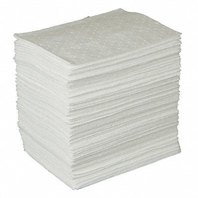 BRADY SPC ABSORBENTS BPO200 Absorb Pad Oil-Based Liquids White PK200