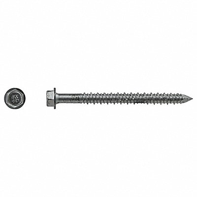 RED HEAD 3370907 ConcScrw HexWashr SS 1/4 D 2-3/4 L PK100