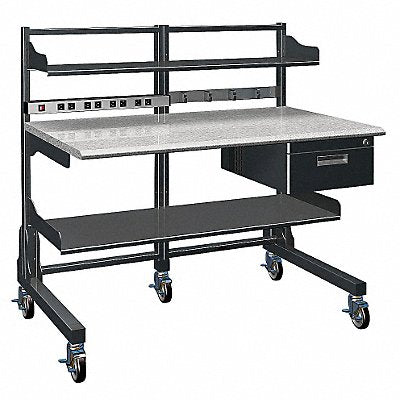 HERGO 95MIDIW048 Low Profile Computer Workstation