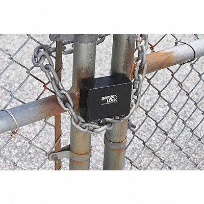 RANGER LOCK RGCJ1L Padlock Guard 3 in Hardened Steel Black
