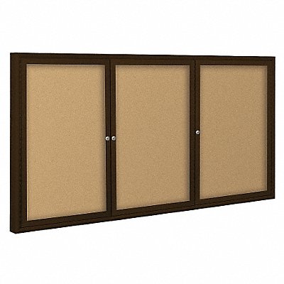BALT 94PCHI Enclosed Bulletin Board Coffee 3 Door