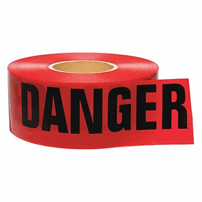 GRAINGER 91201 Barricade Tape Red 1 000 ft L 3 in
