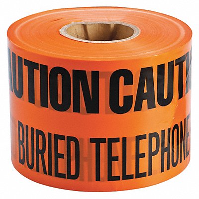 GRAINGER 91297 Undrgrnd Mrkng Tape Ornge 1000 ft L 6 in