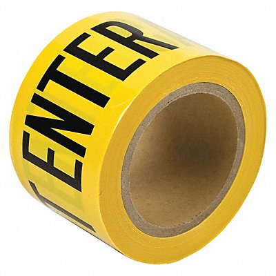 GRAINGER 91224 Barricade Tape Yellow 200 ft L 3 in