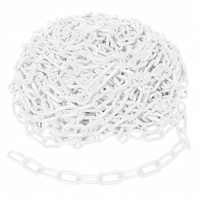 GRAINGER 78235 Plastic Chain 1-1/2 In x 100 ft White
