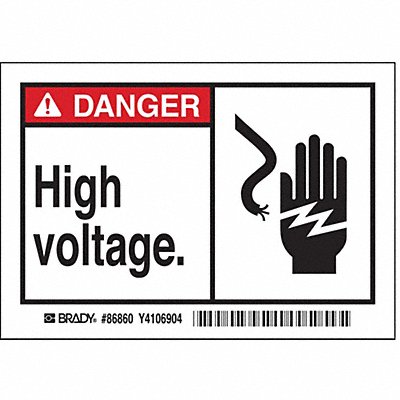 BRADY 86860 High Perform Vinyl Lbl 3.5x5in Vinyl PK5