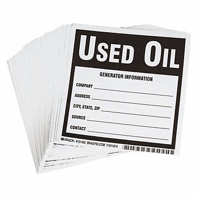 BRADY 121432 DOT Handling Label Waste 6 W PK100