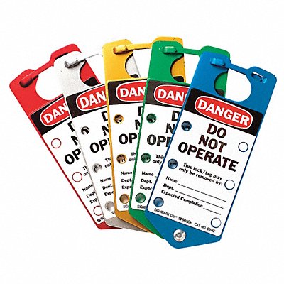 BRADY 65975 Lockout Hasp 6 Lock 3 in W PK5