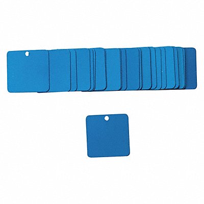 BRADY 87629 Blank Tag Alum 1 1/2in H 1 1/2in W PK25