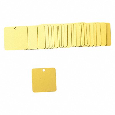 BRADY 87627 Blank Tag Alum 1 1/2in H 1 1/2in W PK25