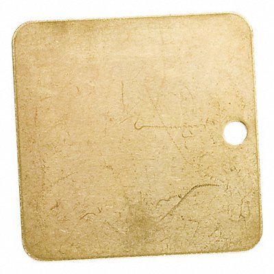 BRADY 23213 Blank Tag Brass 2in H 2in W PK25