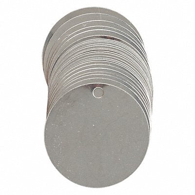 BRADY 44400 Blank Tag SS 1 1/2in W Silver PK25