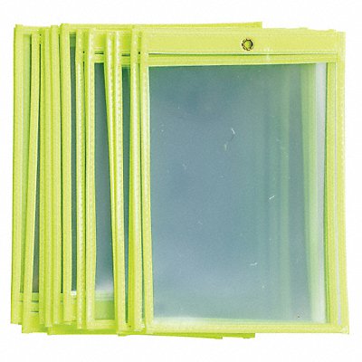 BRADY 56944 Shop Env 9 x 6 In Fluor Yel Plastic PK25