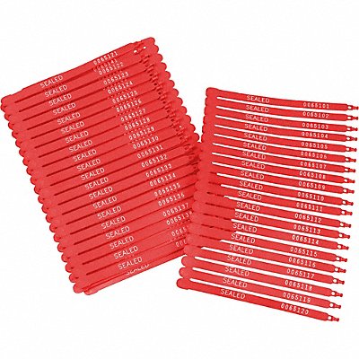 BRADY 95195 Strap Seals Red Unfinished PK100