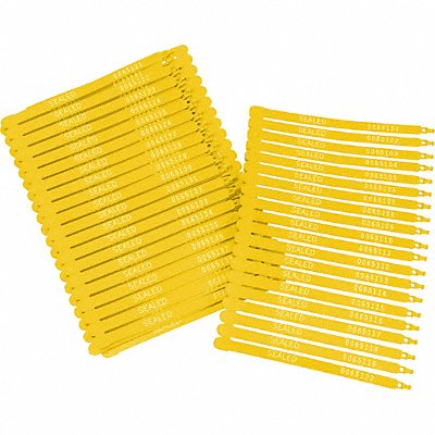 BRADY 95196 Strap Seals Yellow Unfinished PK100