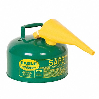 EAGLE UI20FSG Type I Safety Can 2 gal Green 9-1/2 H