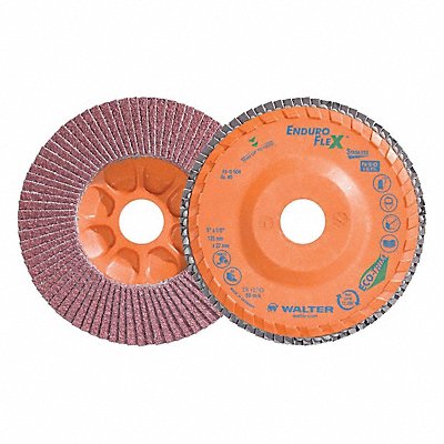 WALTER SURFACE TECHNOLOGIES 15Q504 Flap Disc Coated 5 dia 12 200 RPM