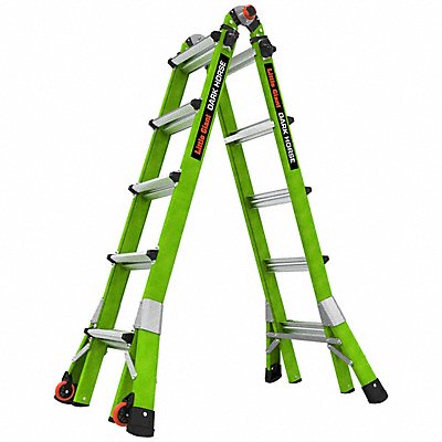 LITTLE GIANT 16122001 Ladder Fiberglass 5 to 9 ft H 300 lb Cap