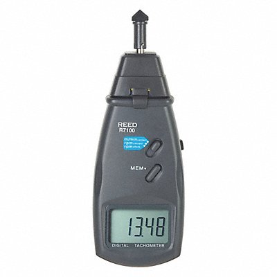 REED INSTRUMENTS R7100 Laser Tachometer +/-0.05% RPM Acc LCD