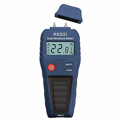 REED INSTRUMENTS R6018 Moisture Meter Pin/Pinless 1inDepth