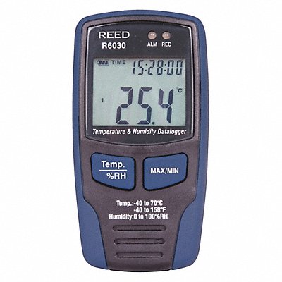 REED INSTRUMENTS R6030 Temp/Humi Data Logger LCD