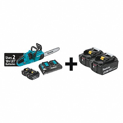 MAKITA XCU03PTBL1850B2 Chain Saw Kit Battery Bar 14 L