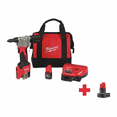 MILWAUKEE 25502200000000 Rivet Tool 2000 lb Pulling Force 12VDC
