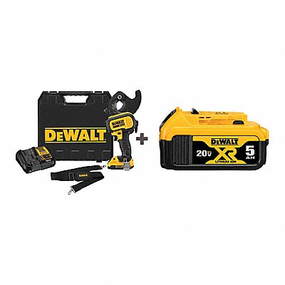 DEWALT DCE155D1DCB205 Cordless Cable Cutter Kit 20.0V
