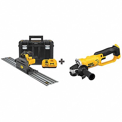 DEWALT DCS520ST1DCG412B Cordless Track Saw Kit 6-1/2 in Blade