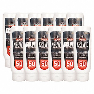 KREWD BY ERGODYNE 635112PK Sunscreen 8 oz 50 SPF PK12