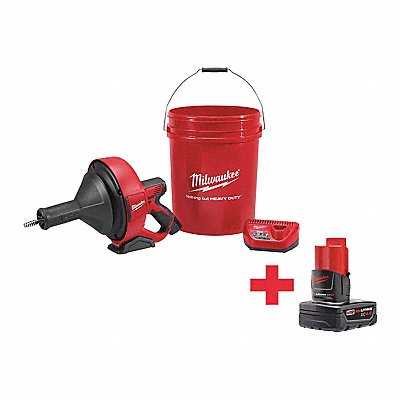 MILWAUKEE 25712100000000 Drain Gun Kit 25 ft Max Run 12.0V