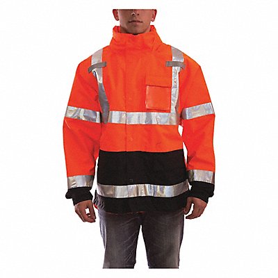 TINGLEY J24129 Rain Jacket Class 3 Type P Blk/Orng S